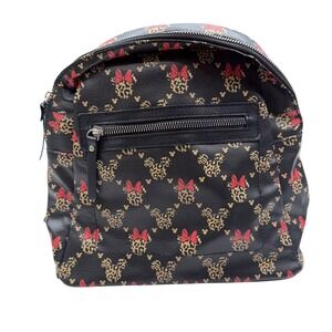 Disney Bags Minnie & Mickey Mouse Animal Leopard Mini Backpack Icon Black Parks